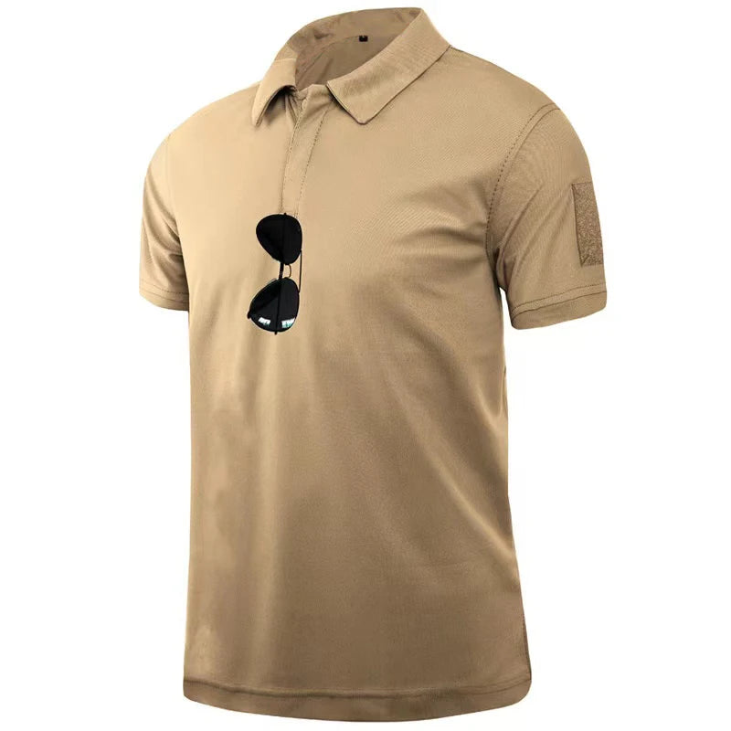 Men’s Quick-Dry Summer T-Shirt – O-Neck Lapel Pullover (M–4XL)